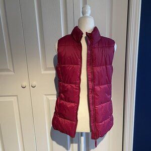 Girls Old Navy Frost Free Puffer Vest Dark Pink Size XXL 16 NWT Lined Raspberry